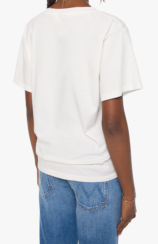 Mother The Varsity Rowdy Tee in Fluff