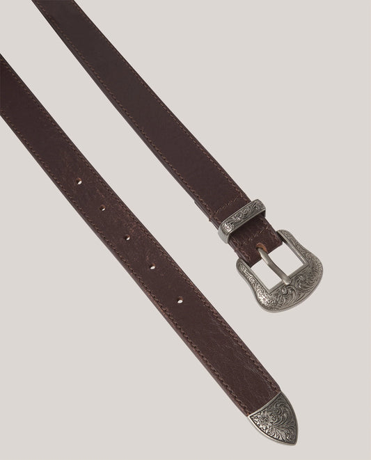 Maison Hotel Dakota Belt in Dark Brown
