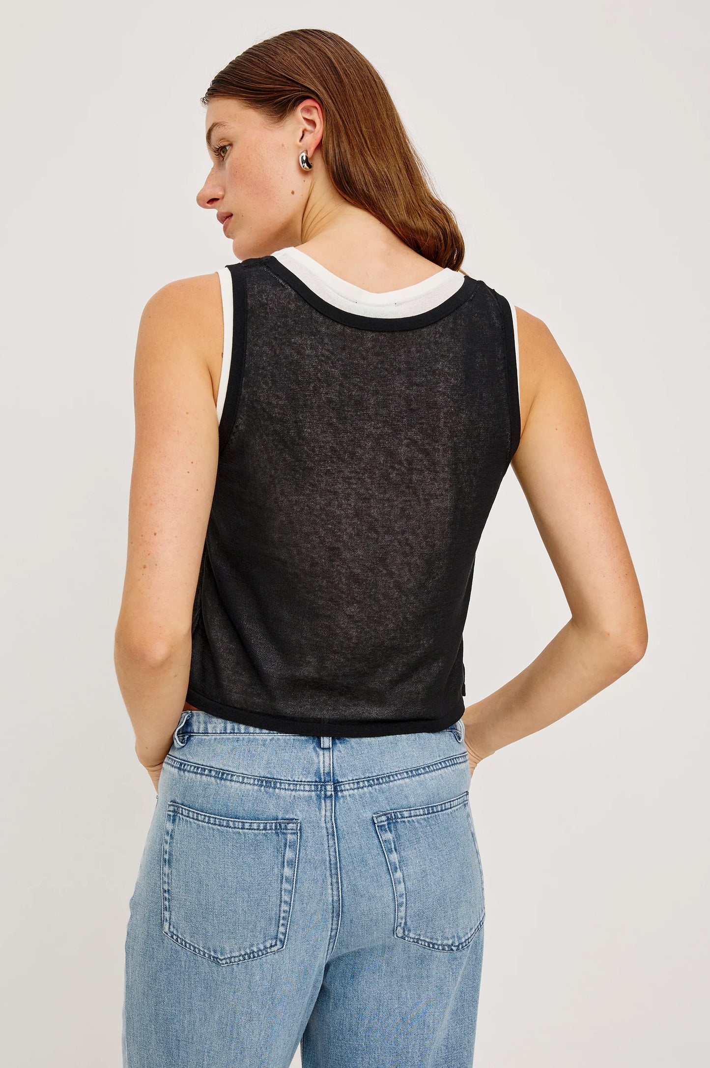 Rails Kelly Top Black Ivory