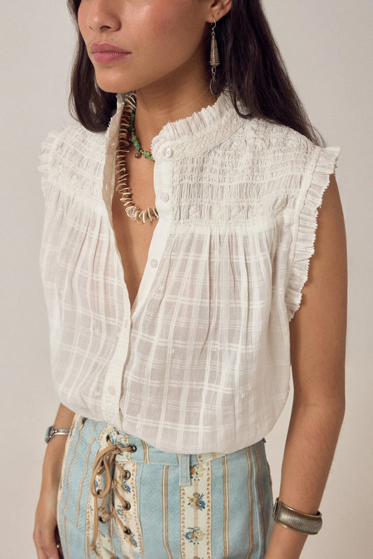 Maison Hotel Elvis Blouse in Nuage