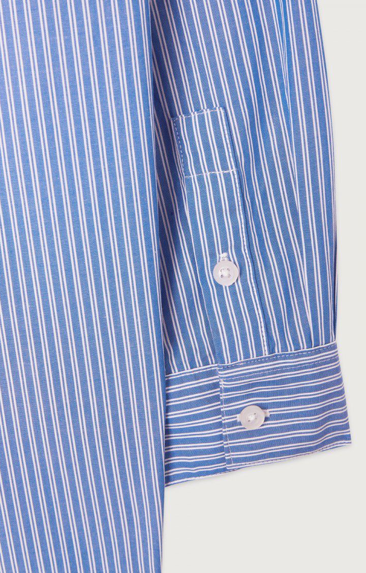 American Vintage Shirt in Aqua Stripes