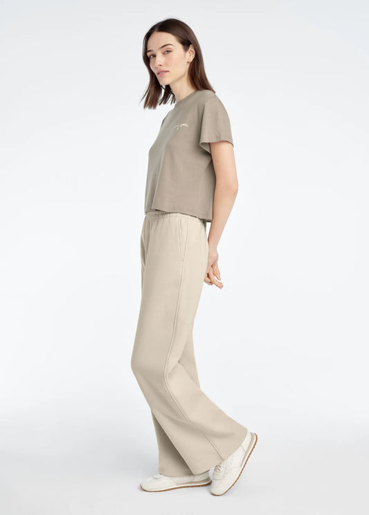 Favorite Daughter Embroidered Wide Leg in Soft Taupe