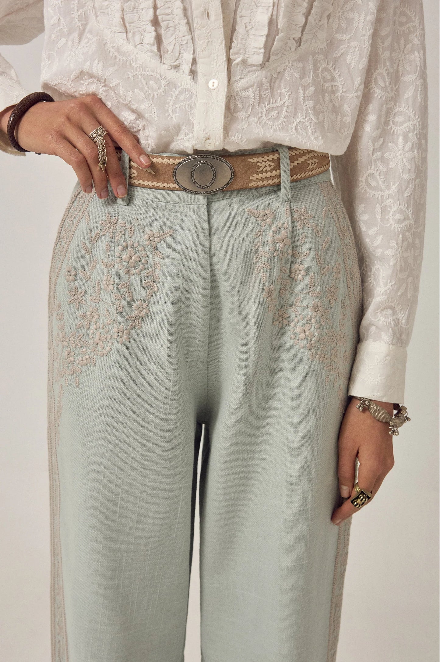 Maison Hotel IL Primo Bacio Pant in Azzurro