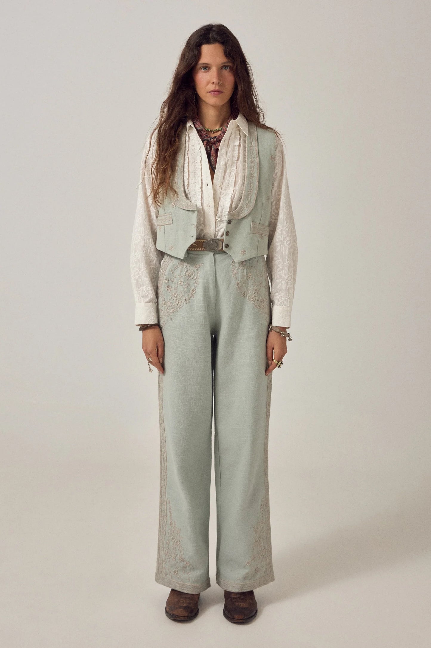 Maison Hotel IL Primo Bacio Pant in Azzurro