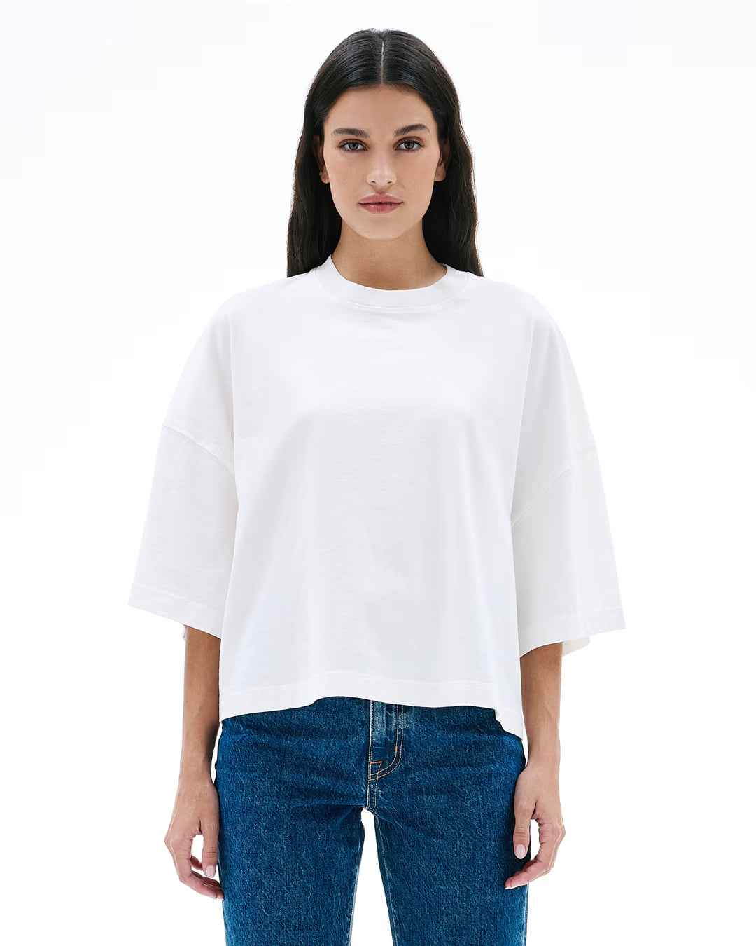 SLVRLAKE Box Tee in Natural White