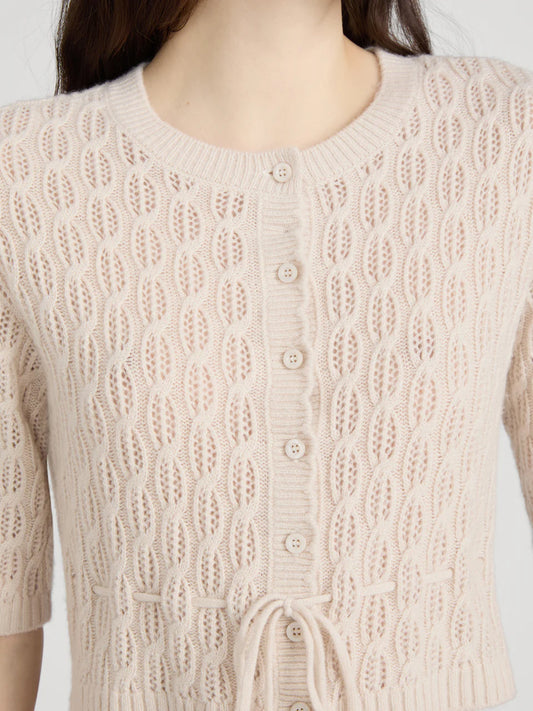 Frame The Clover Cardi in Oatmeal Heather