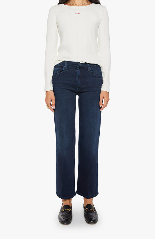 Mother Mid Rise Rambler Zip Ankle in Chip on My Shoulder