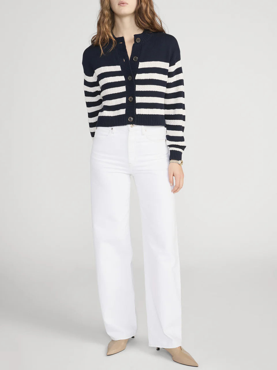 Frame The Variation Femme Cardi in Navy Multi