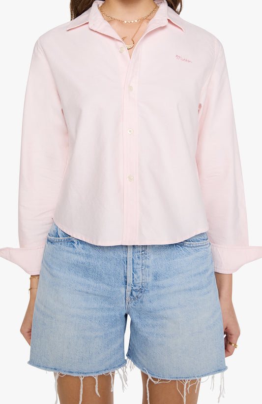 Mother The Cropped Bestie in Pink