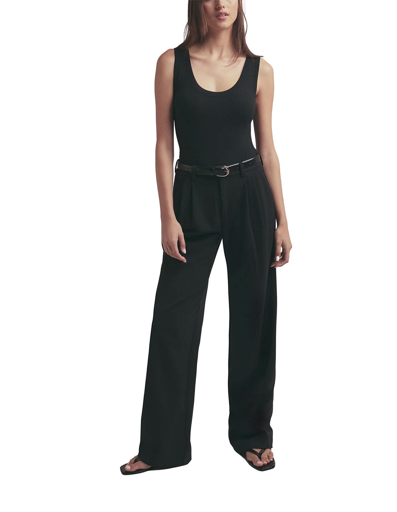 Favorite Daughter The Ribbed Tank Black