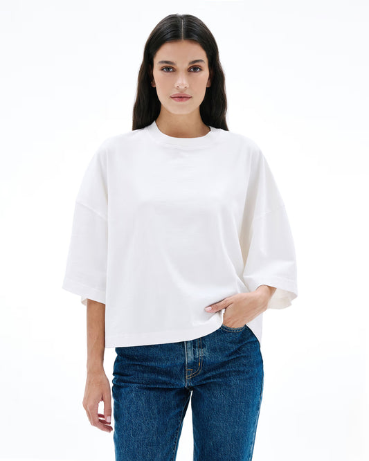 SLVRLAKE Box Tee in Natural White