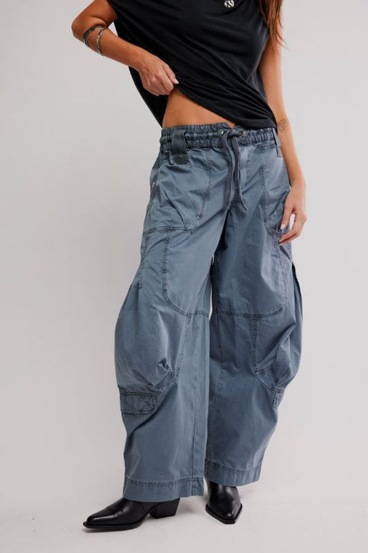 Free People Onset Parachute Pant in Steel
