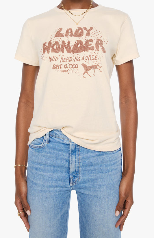 Mother The Boxy Goodie Goodie Tee in Lady Wonder