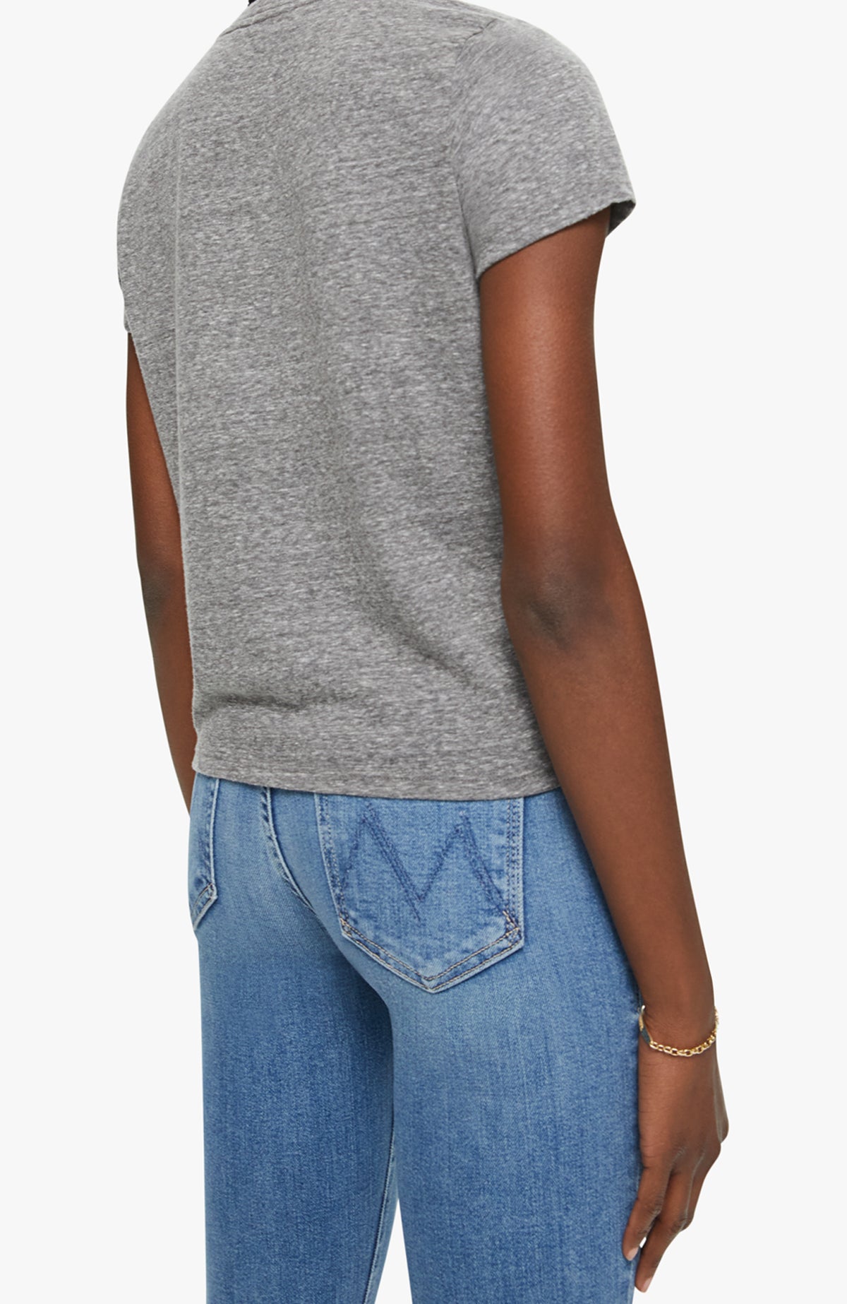 Mother Lil Goodie Goodie Tee in Heather Grey