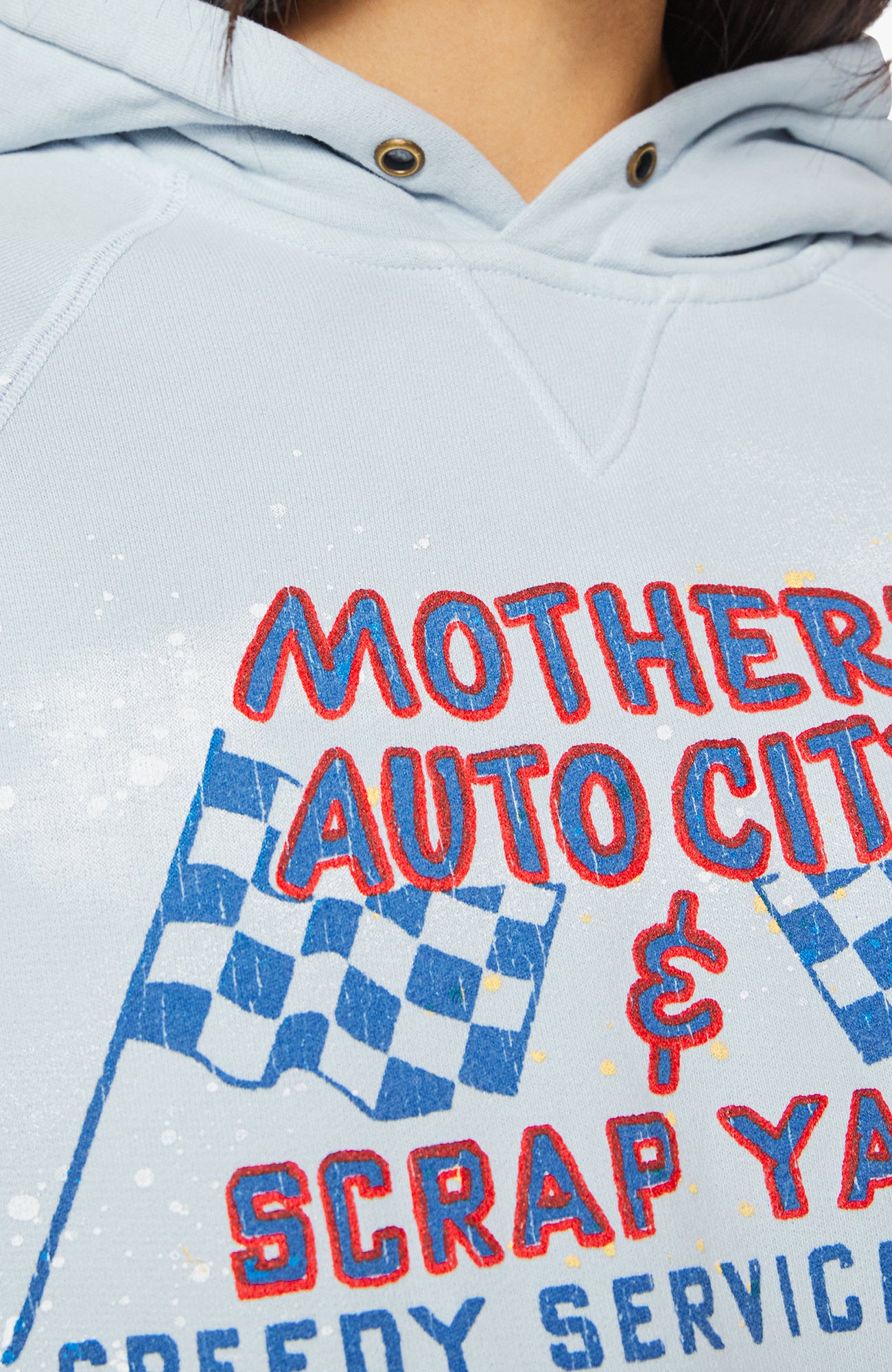 Mother The Square Hoodie in Ballard Blue