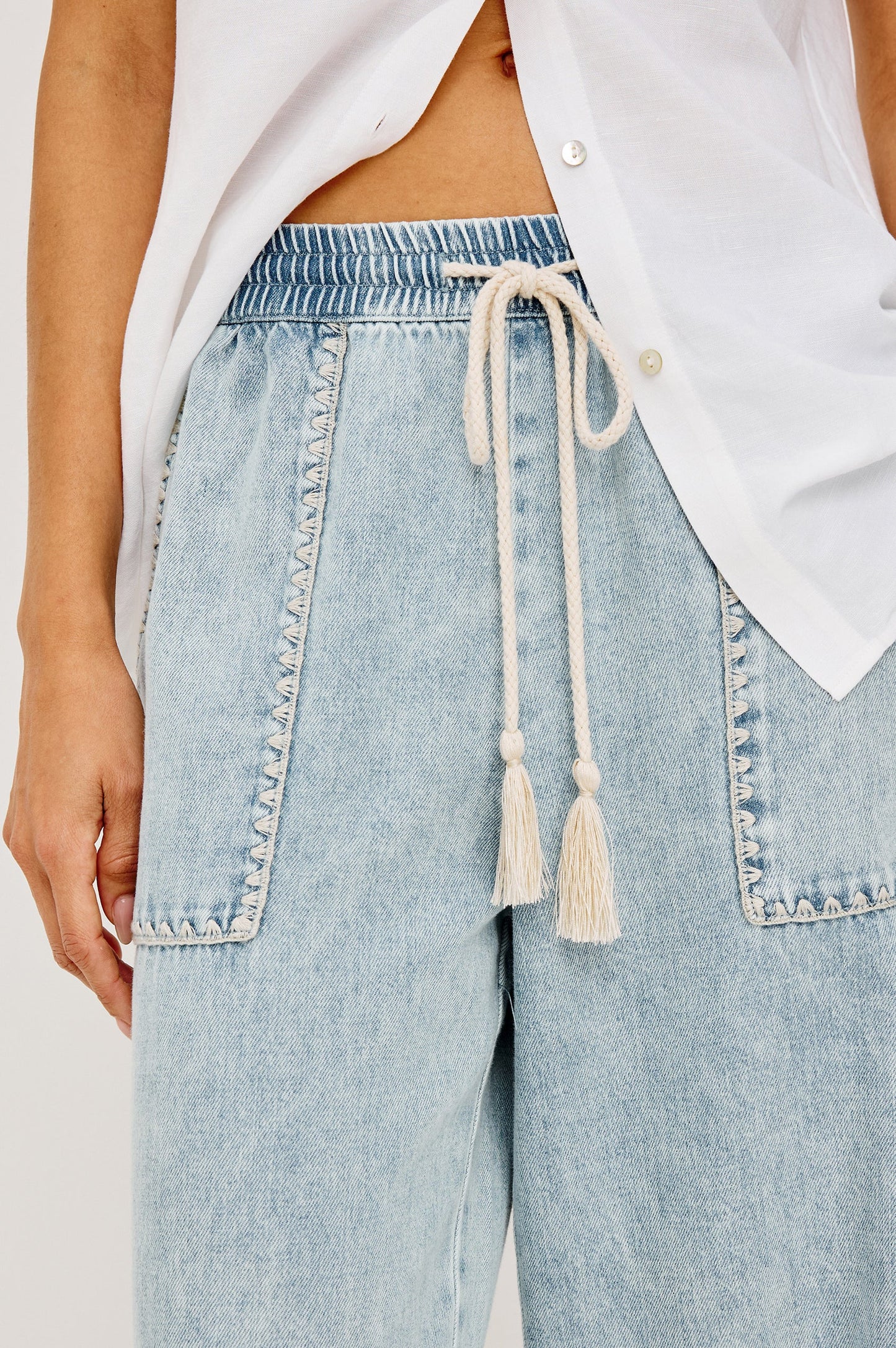 Rails Campo Pant in Indigo Blanket Stitch