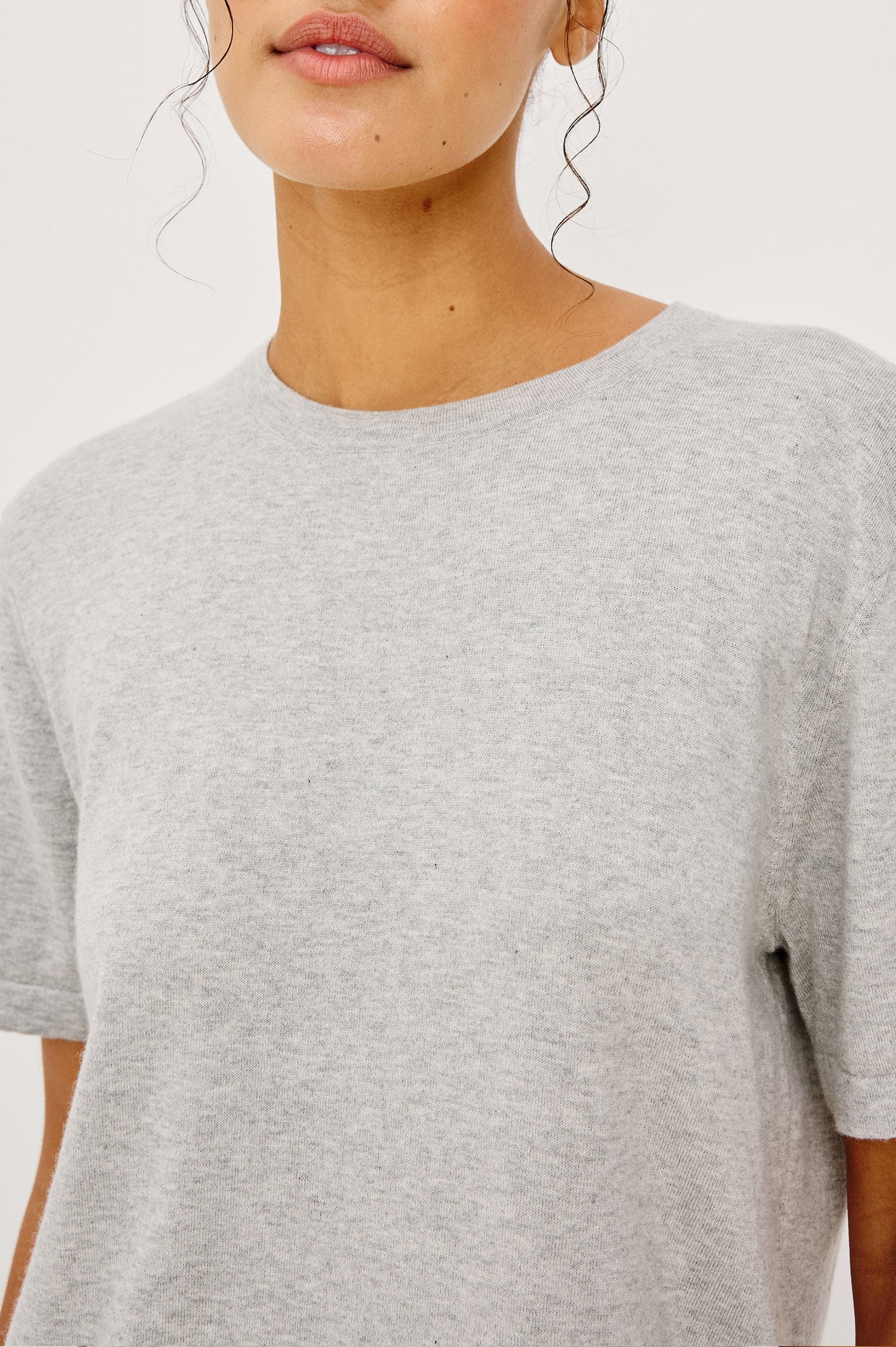 Rails Cotton Cashmere s/s Tee in Heather Grey