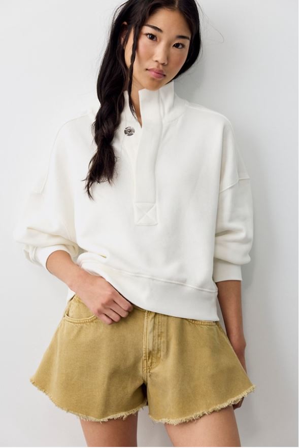 Free People Timeless Pullover in Clean Ivory