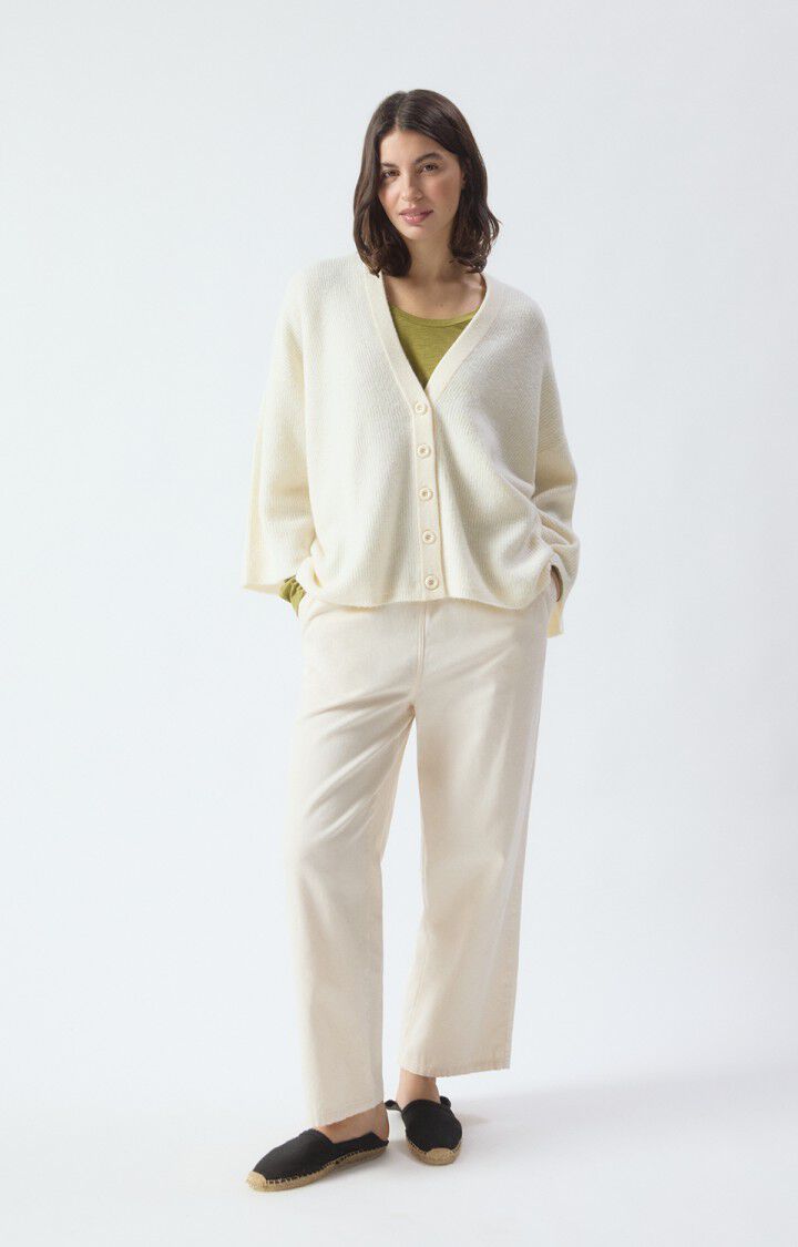 American Vintage Cardigan in Panna Cotta Melange