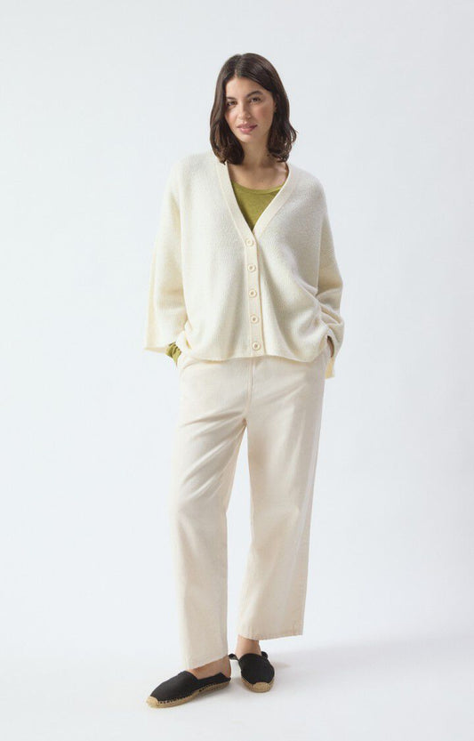 American Vintage Cardigan in Panna Cotta Melange