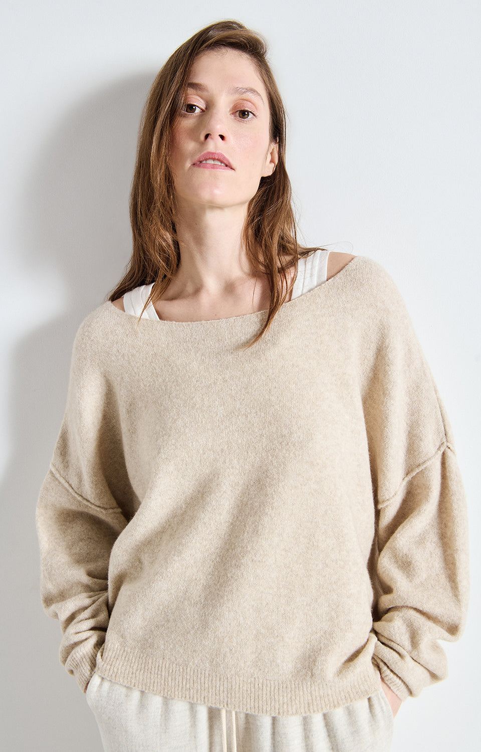 American Vintage Pullover in Sand Melange