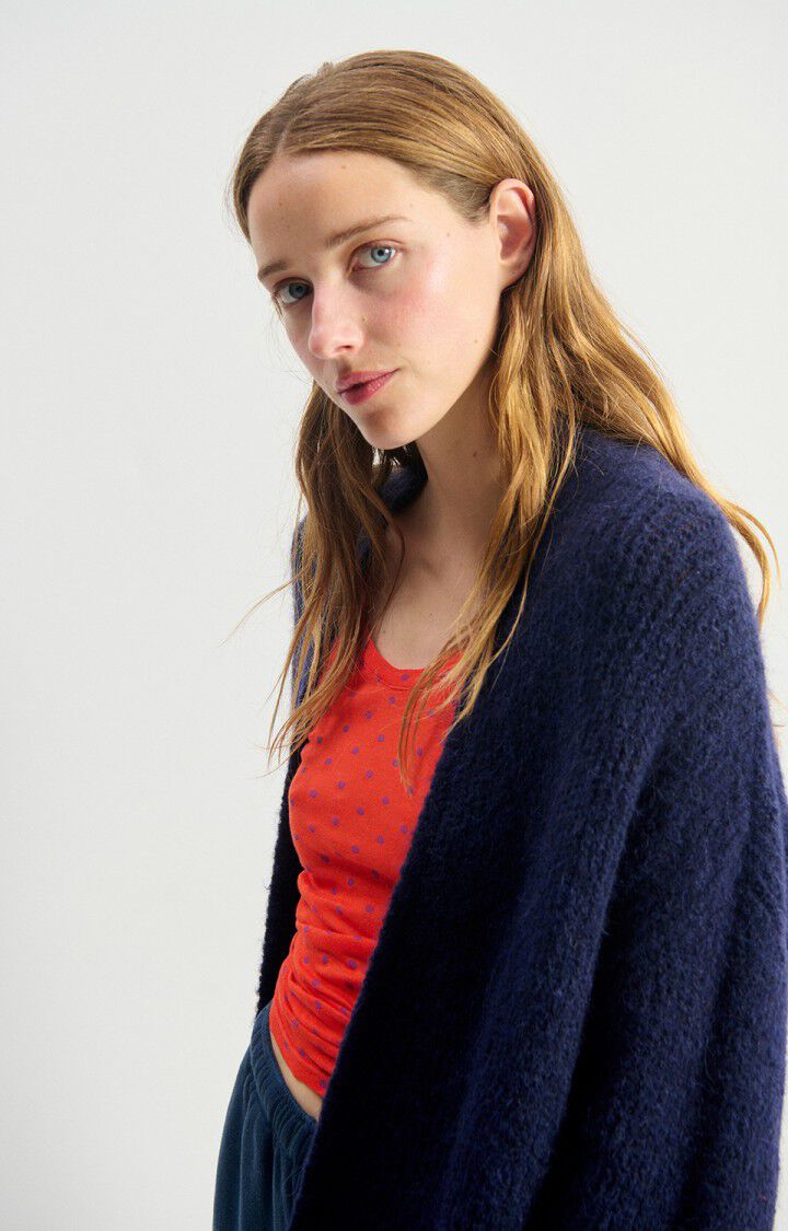 American Vintage Cardigan in Navy Melange