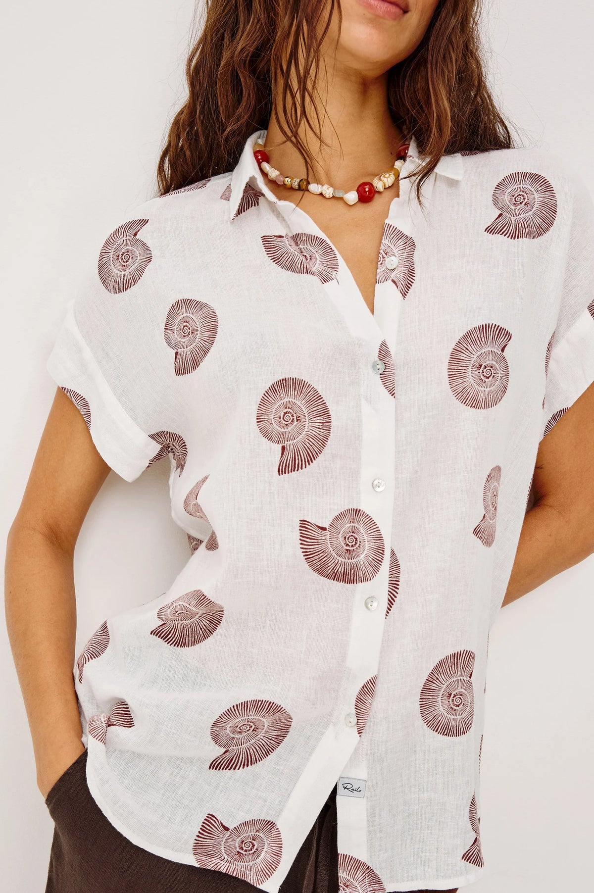 Rails Farrah Shirt in Spiral Shells