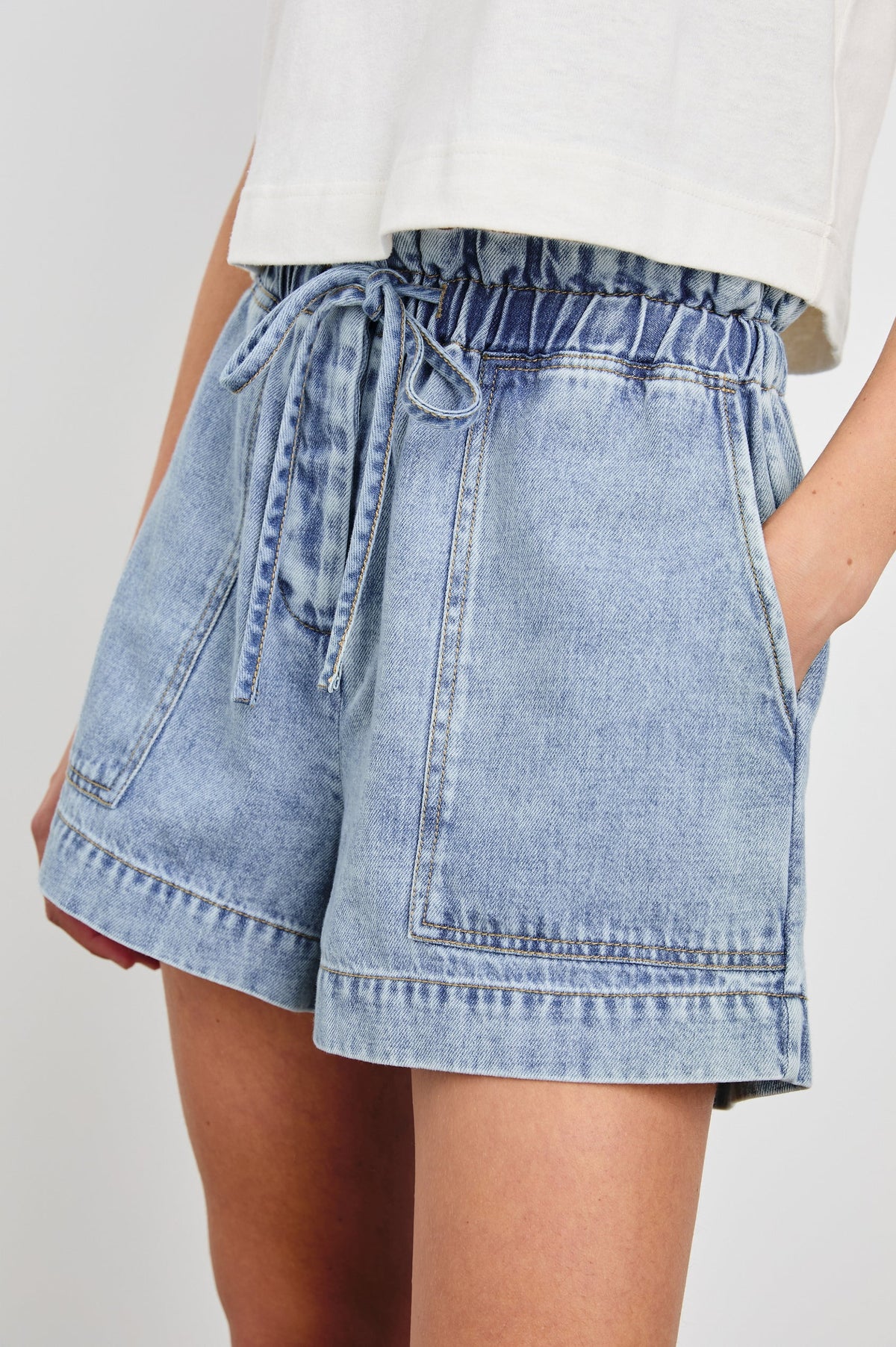 Rails Foster Short in Bleached Indigo