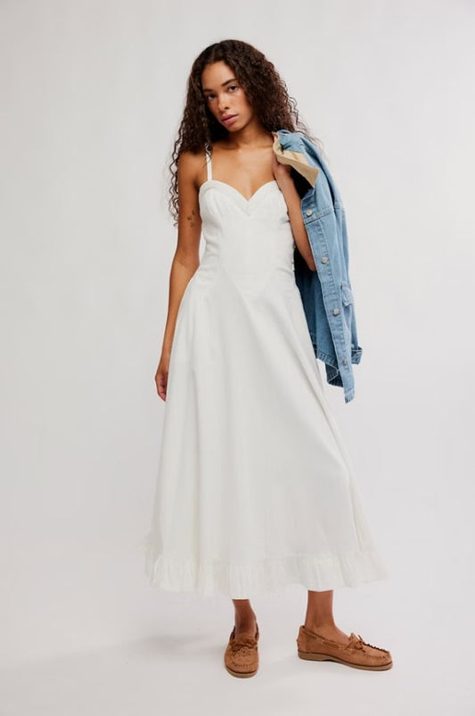Free People Another Season Midi in Coconut Milk