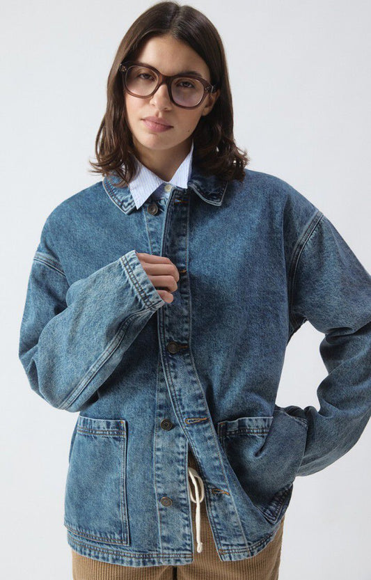 American Vintage Denim Jacket in Stone