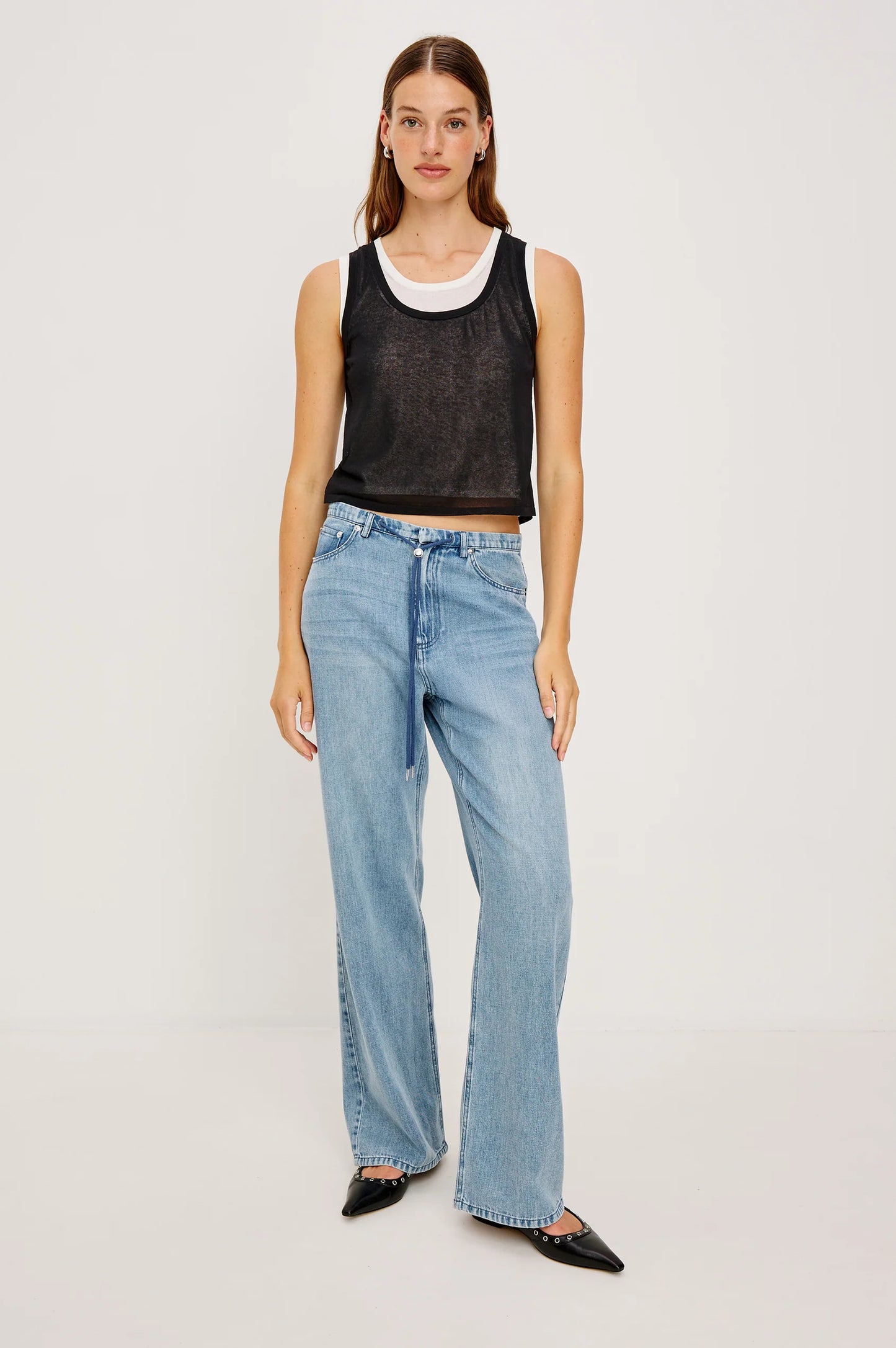 Rails Kelly Top Black Ivory