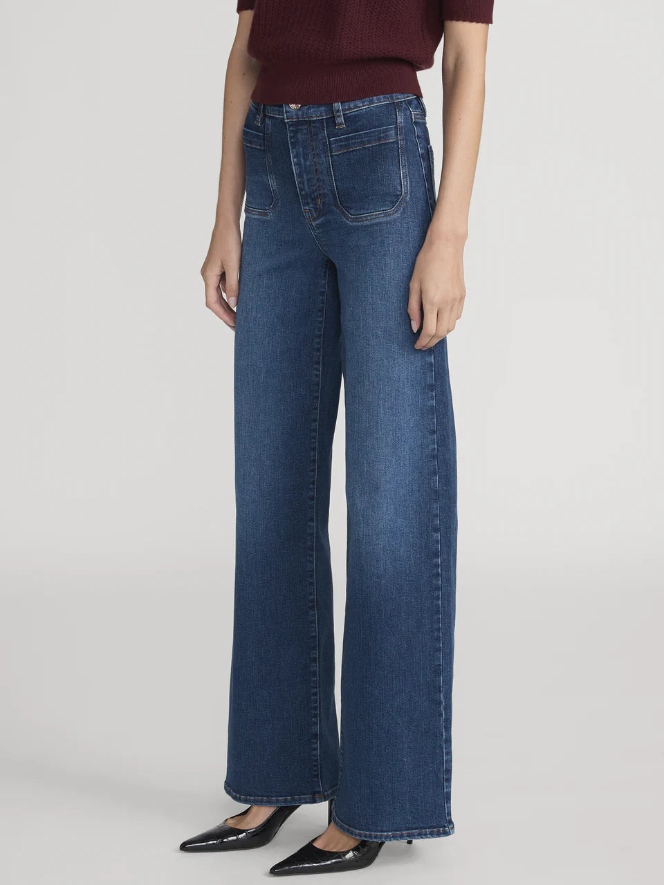 Frame Le Slim Palazzo Modernist Pocket in Savior