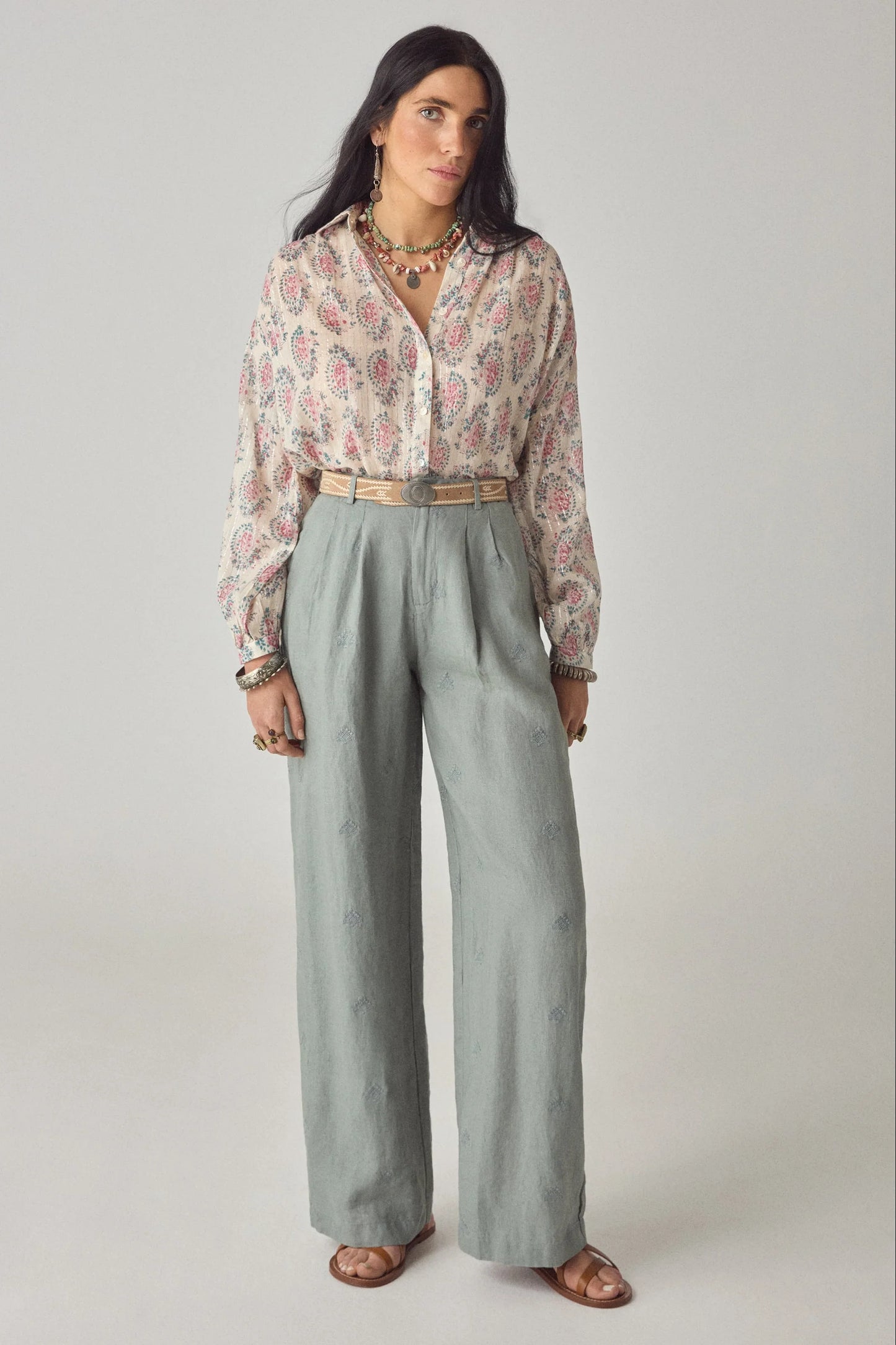 Maison Hotel Linen Twist Pant in Maiden