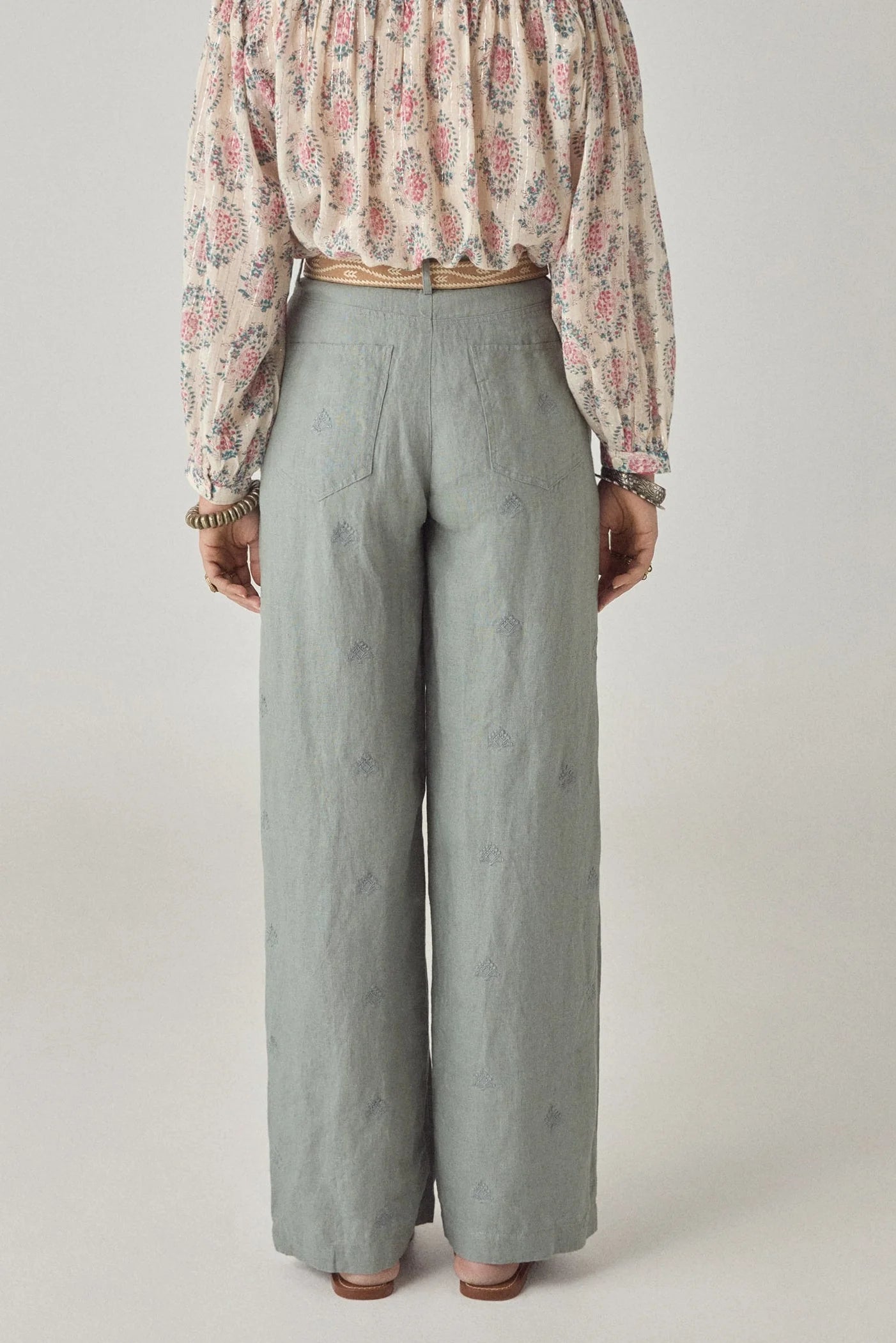 Maison Hotel Linen Twist Pant in Maiden