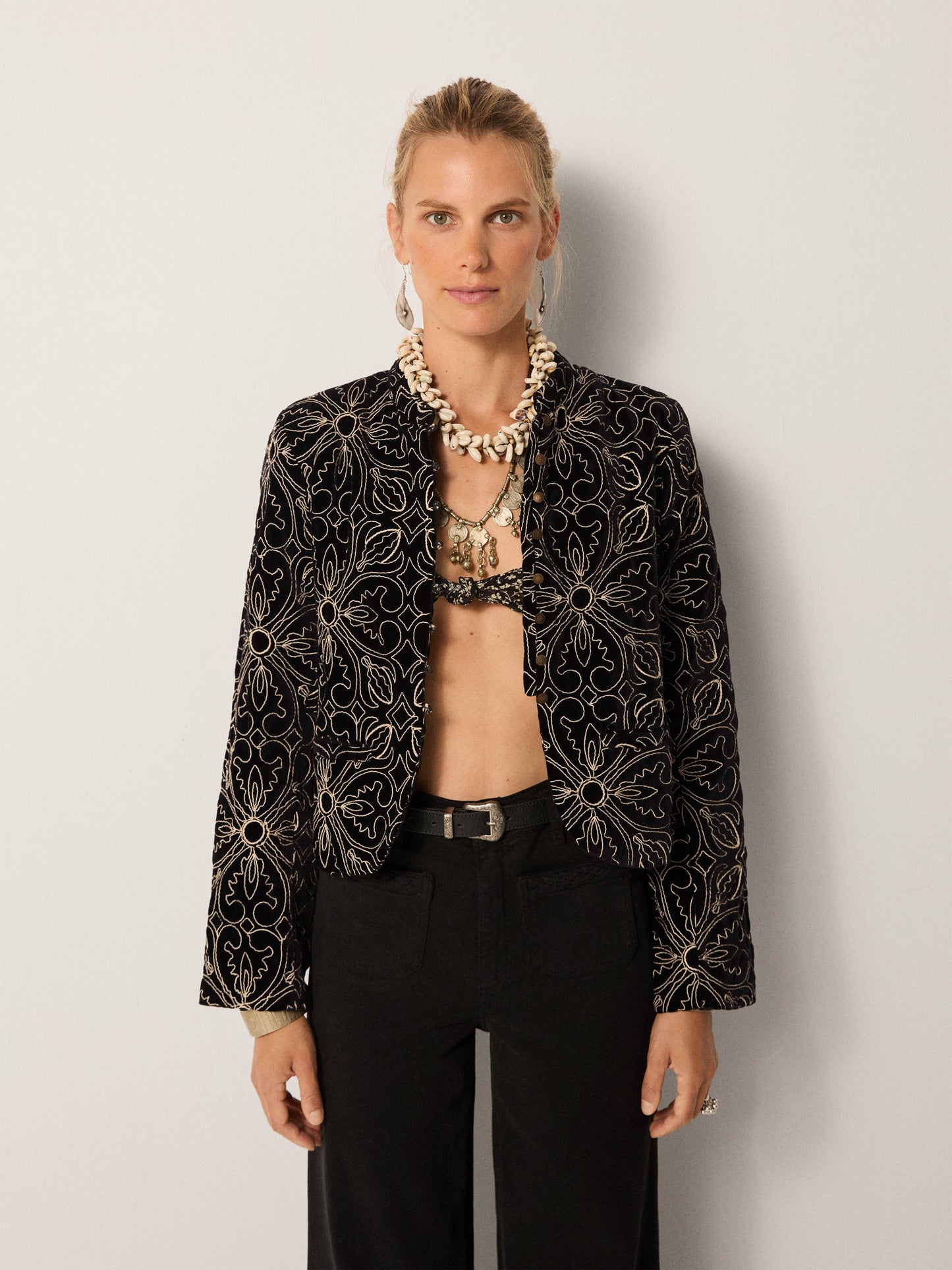 Maison Hotel Odette Jacket in Nero