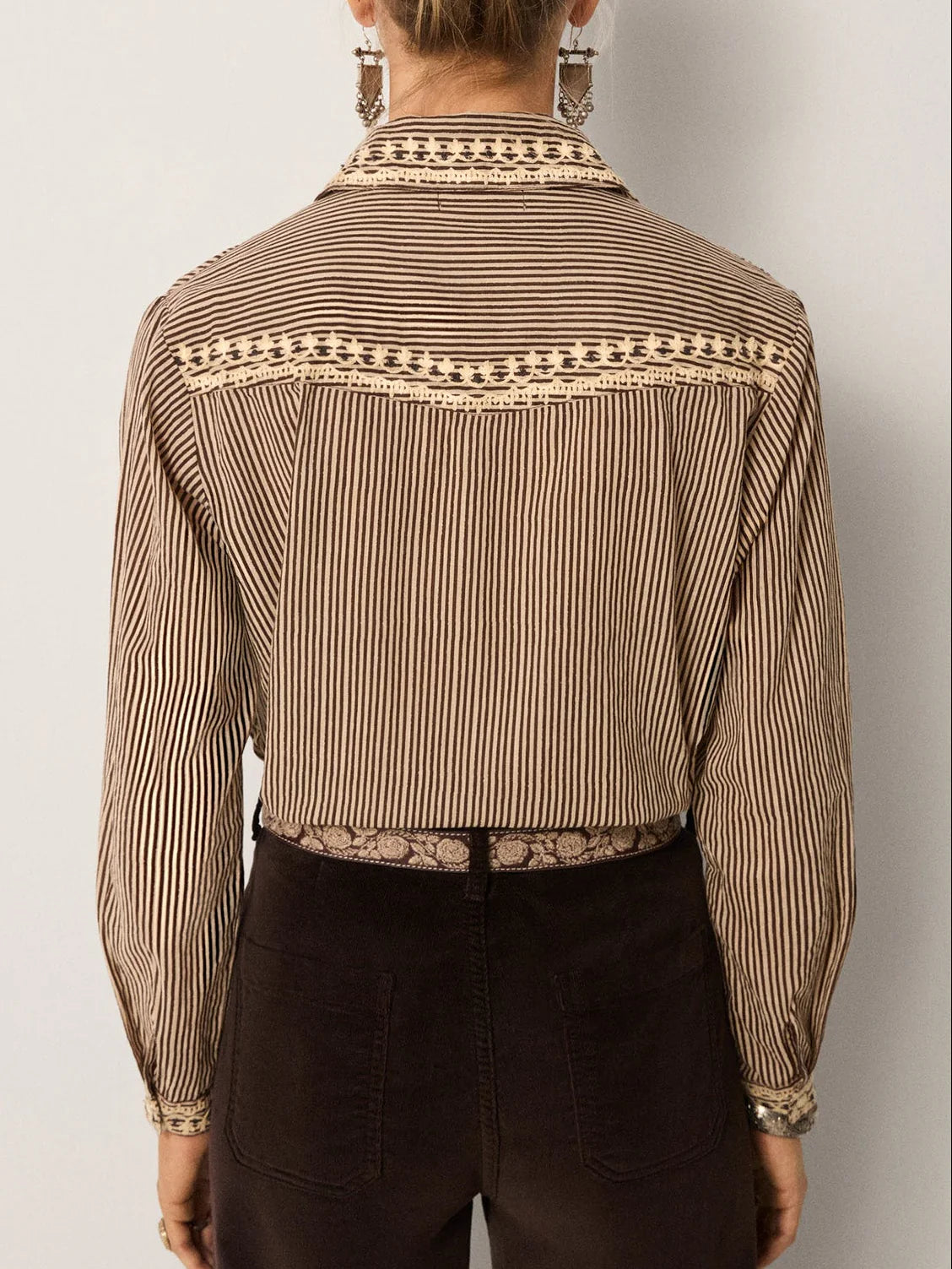 Maison Hotel Bebo Blouse in Cohiba Tobbaco