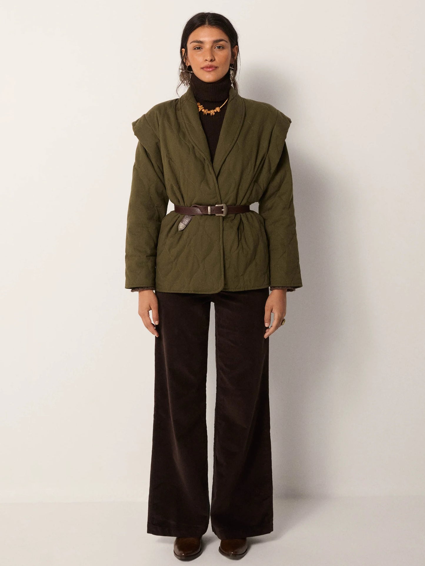 Maison Hotel Lucille Jacket in Olive Bloom