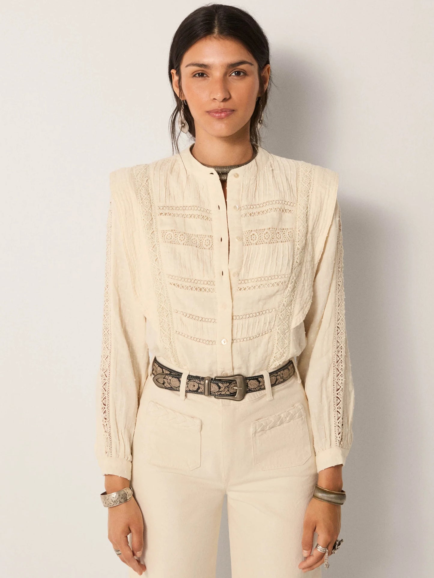 Maison Hotel Blanca Blouse in Romantic Dream Off White
