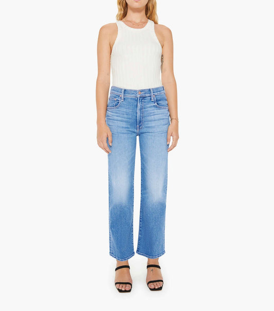Mother Mid Rise Zip Rambler Ankle Out Of The Blue