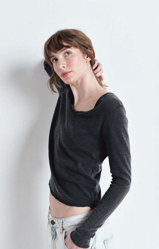 American Vintage  L/S T-Shirt in Vintage Black