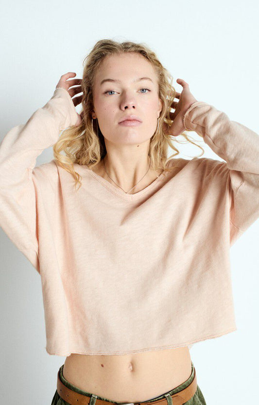 American Vintage Long Sleeve T-Shirt Vintage Biscuit