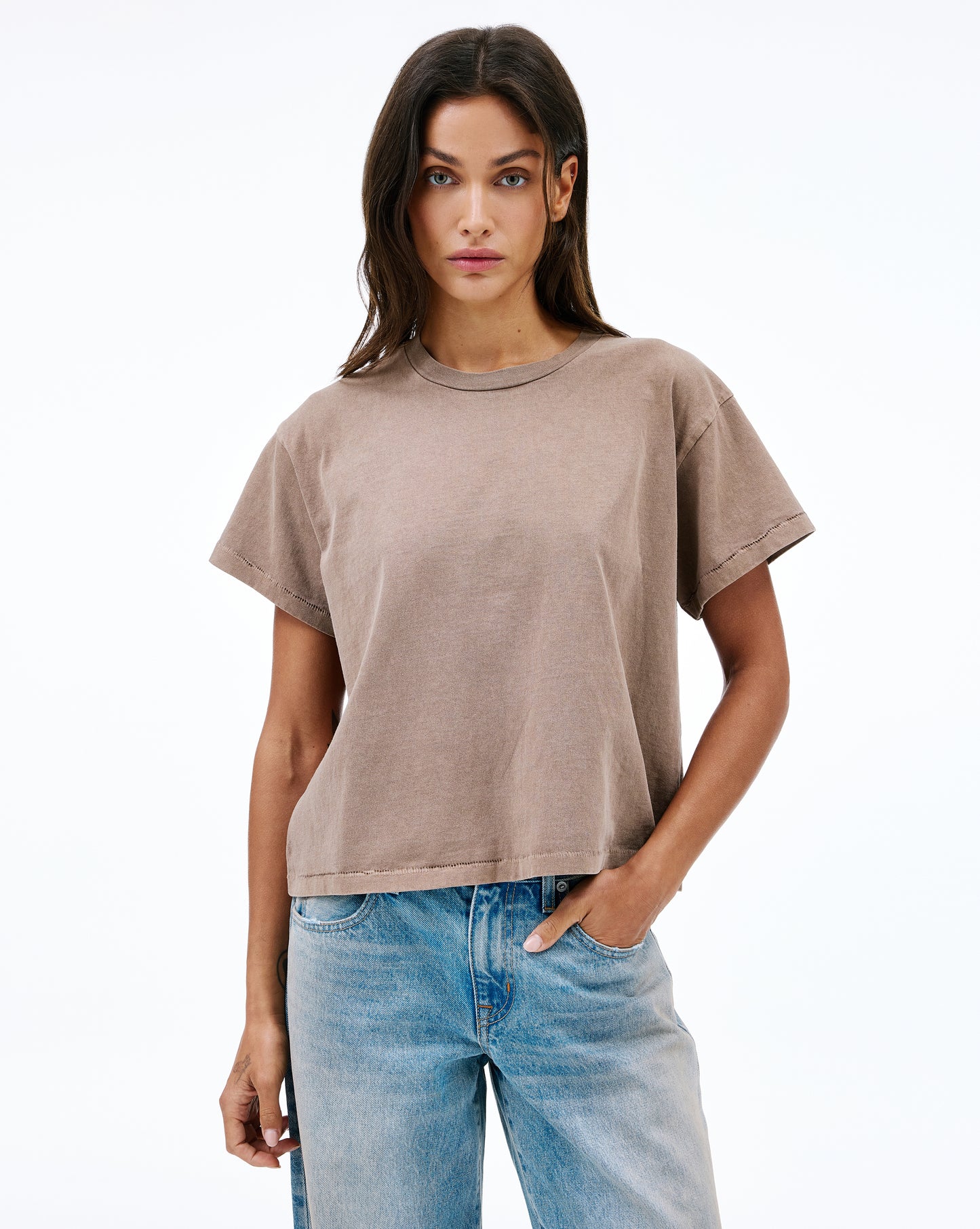 SLVRLAKE Square Tee in Indio Sands