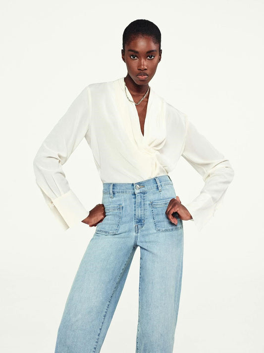 Frame Shawl Collar Blouse F-WP25WBL015-CR