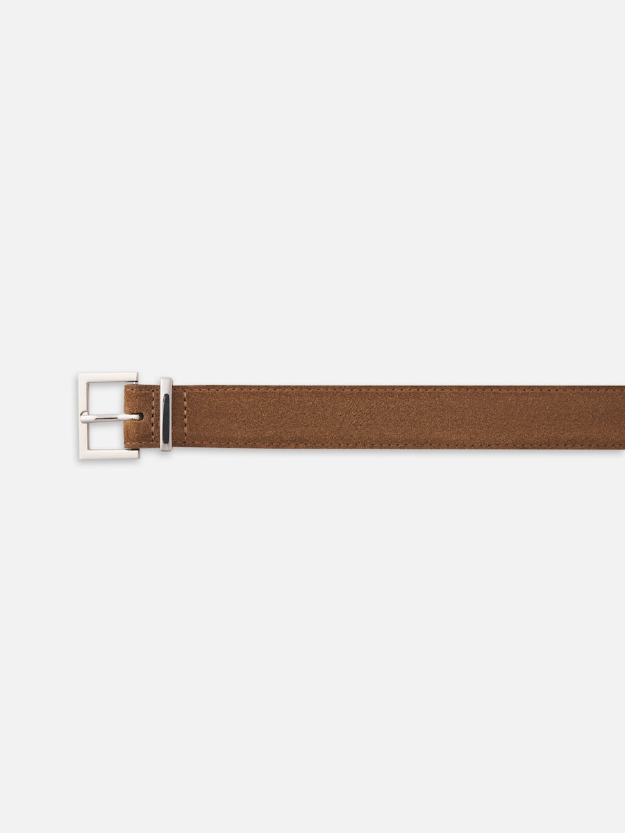 Frame Suede Square Buckle Belt