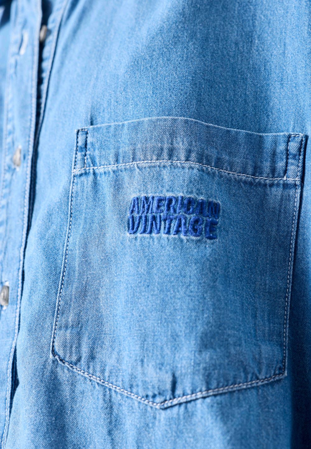 American Vintage Shirts in Medium Blue