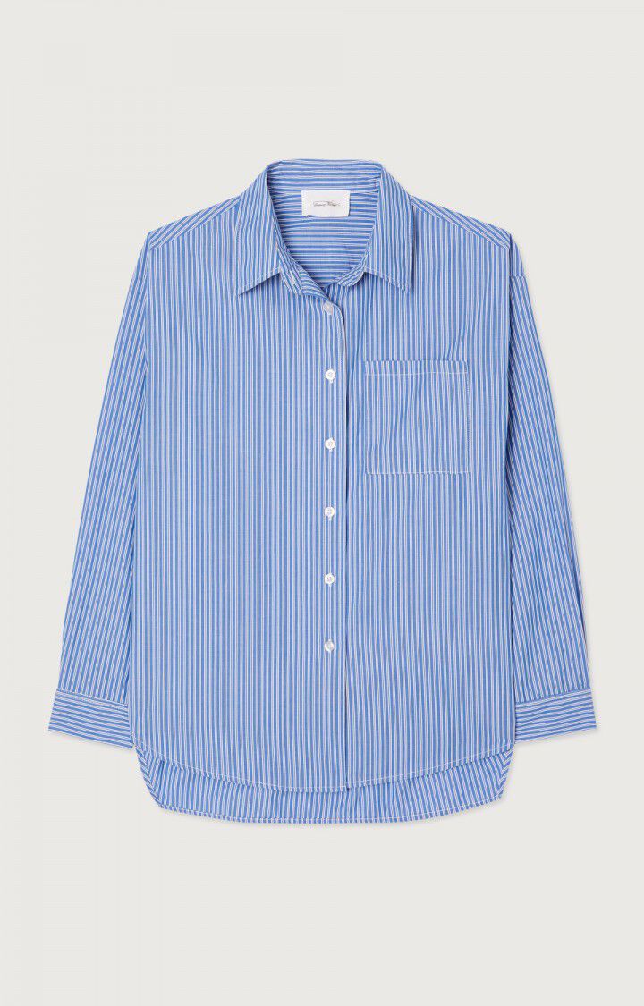 American Vintage Shirt in Aqua Stripes