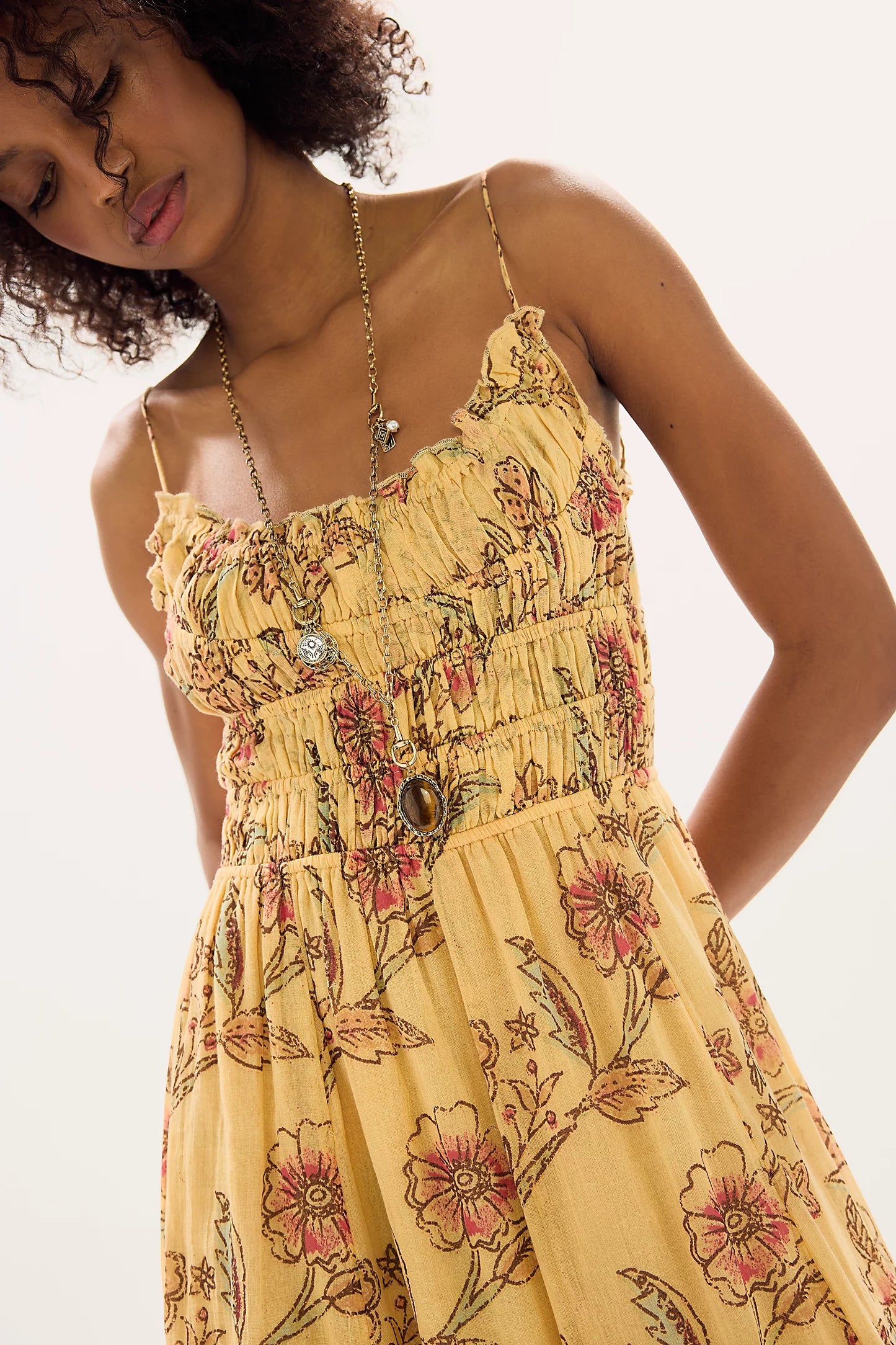 Free People One Ciela Dress in Vanilla Custard
