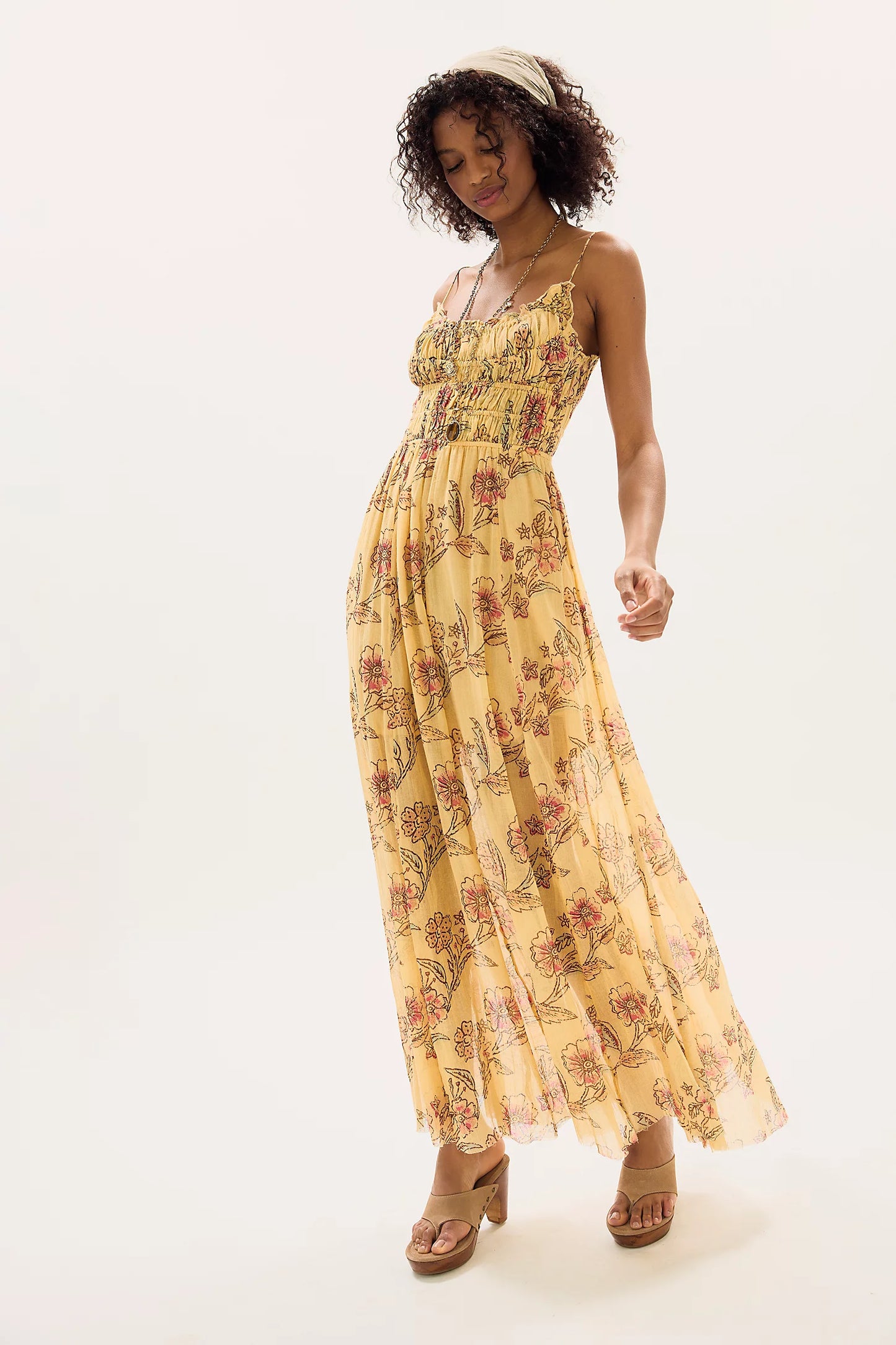 Free People One Ciela Dress in Vanilla Custard