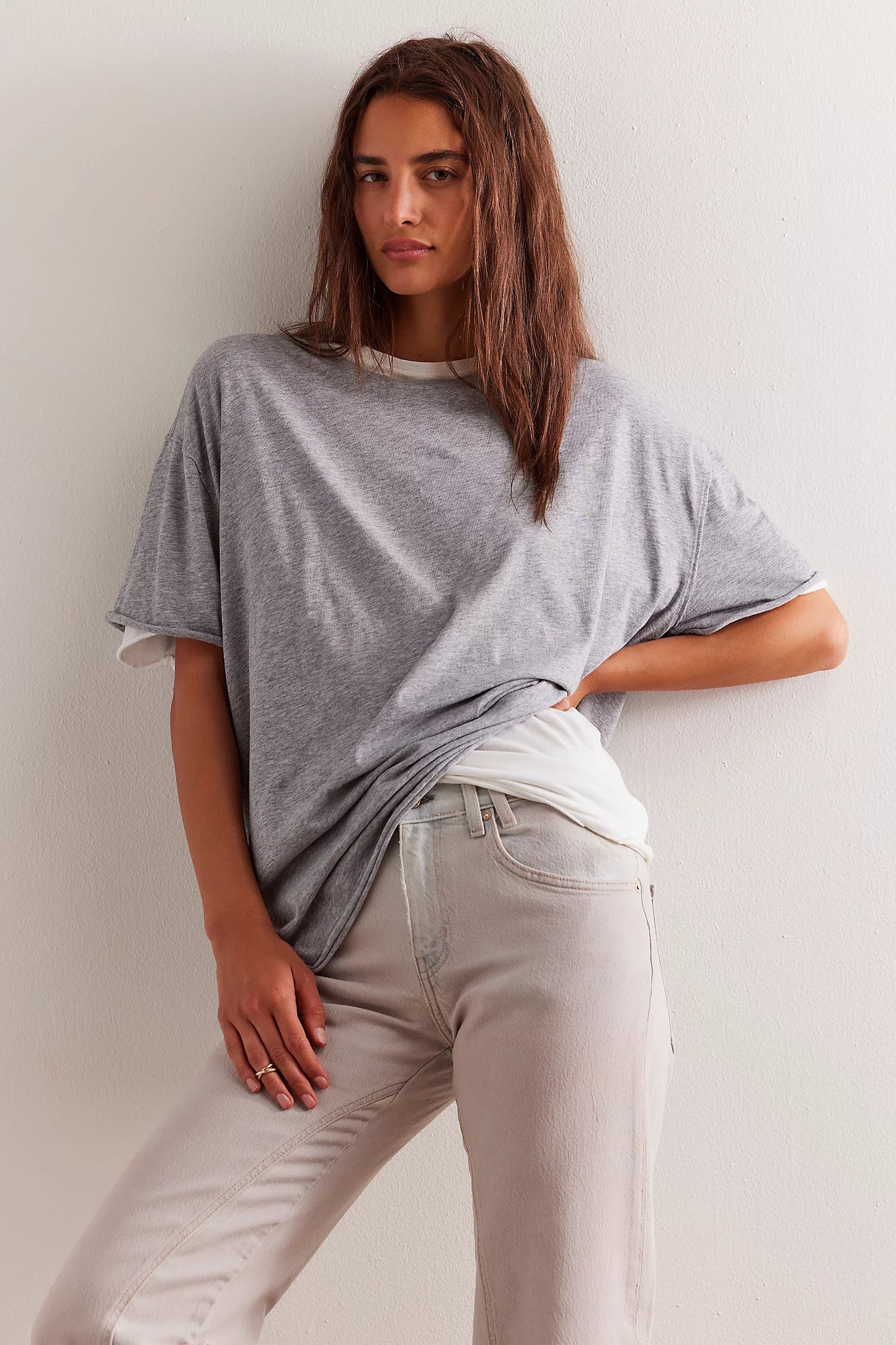 Free People Nina Tee Heather Gray