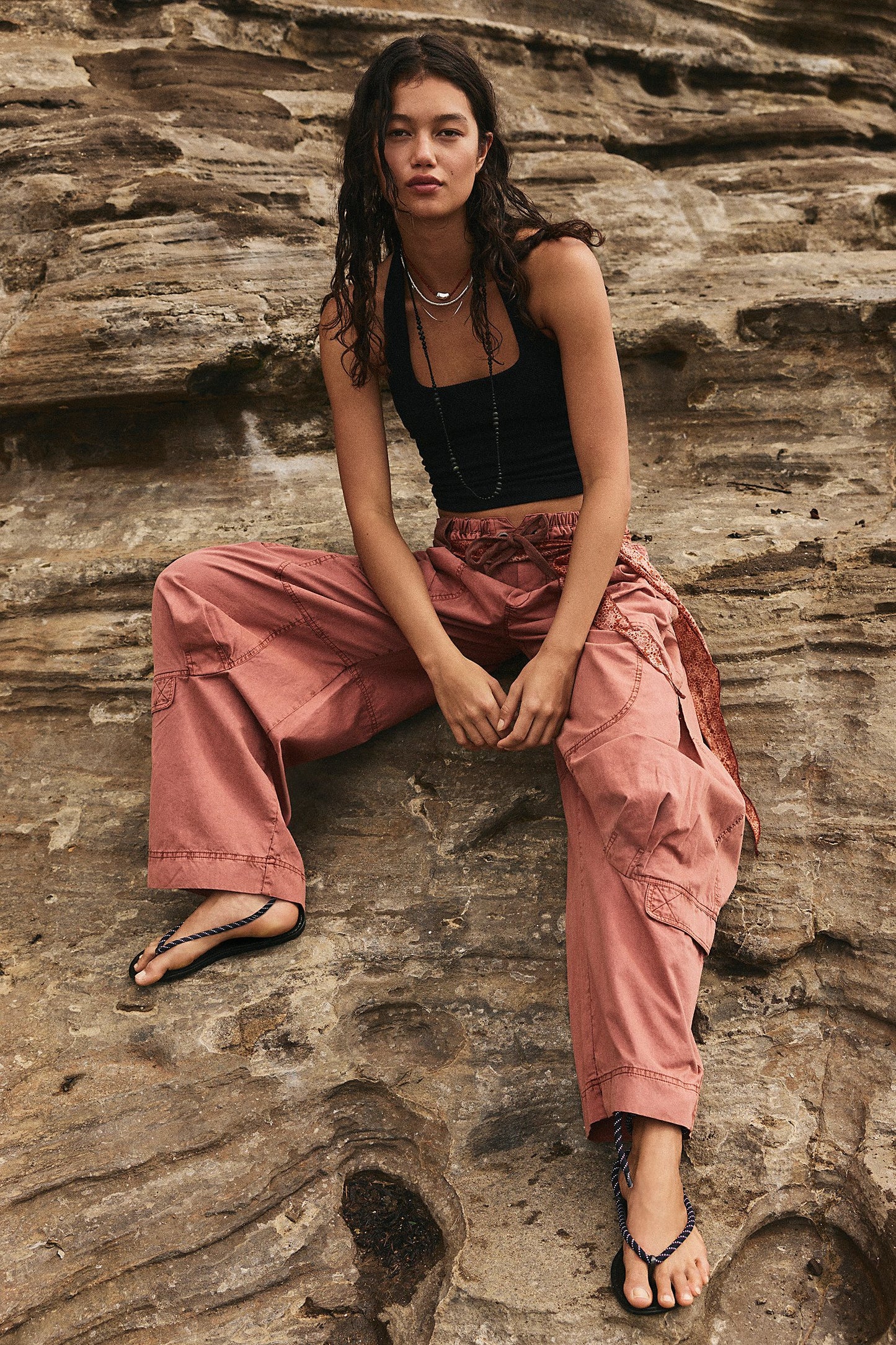 Free People Onset Parachute Pant in Paper Lantern